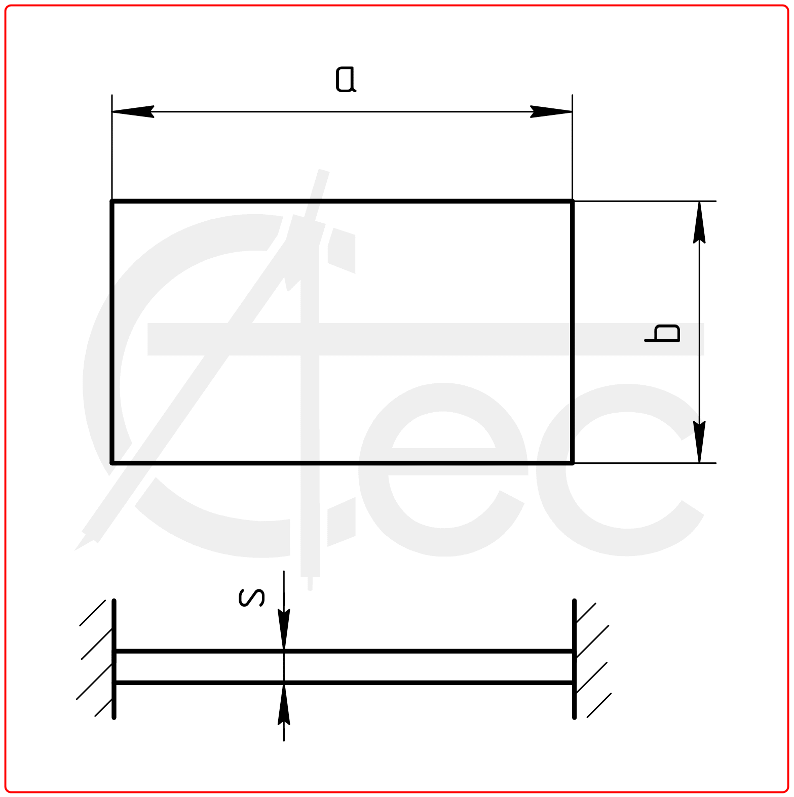 Calculation of Natural frequency of rectangular plate with fixed edges